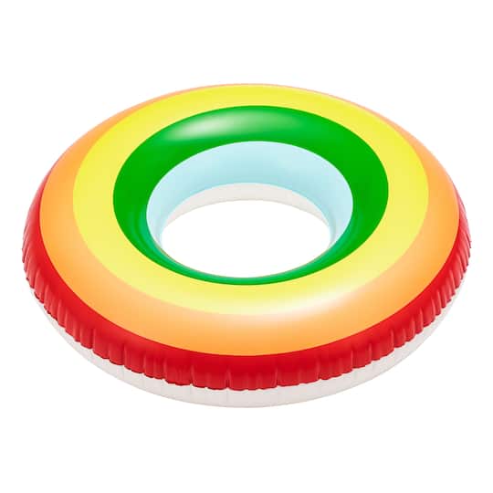 Summer Rainbow Stripe Tube Pool Float by Creatology&#x2122;
